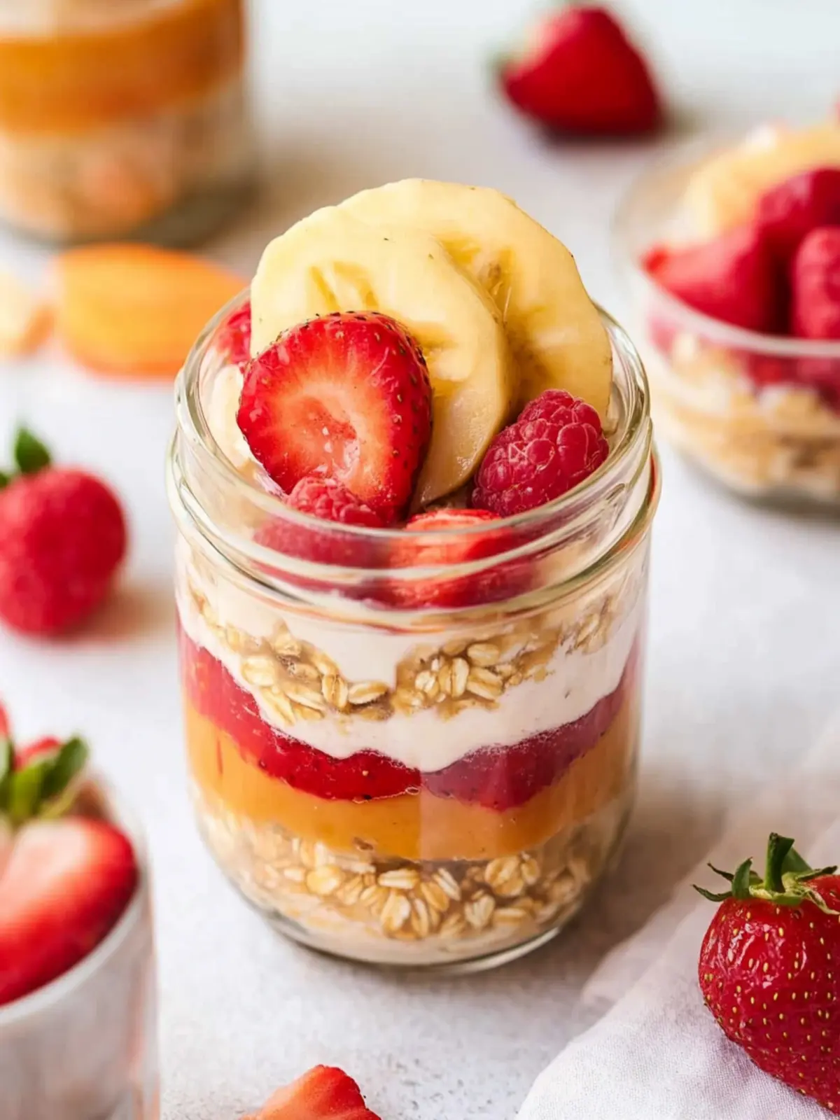 Gesunde Über-Nacht-Haferflocken