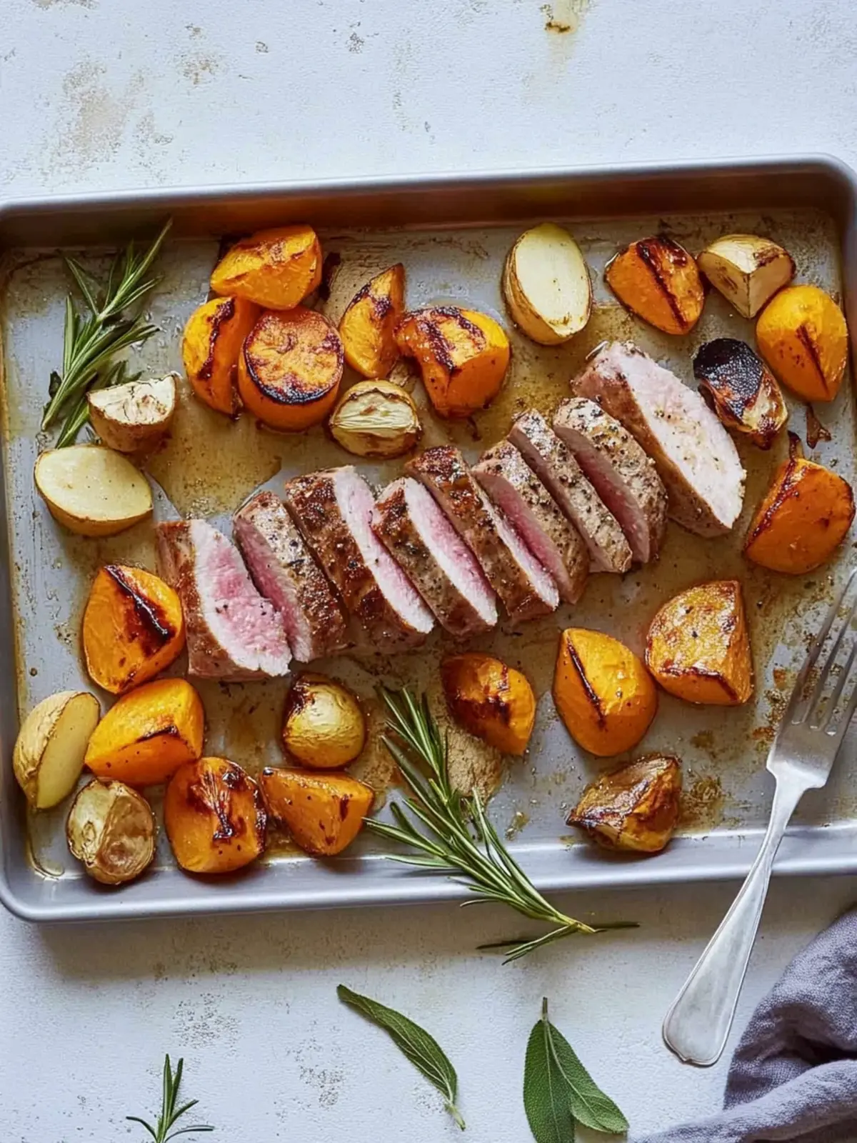 Lamm mit Süßkartoffeln und Birne