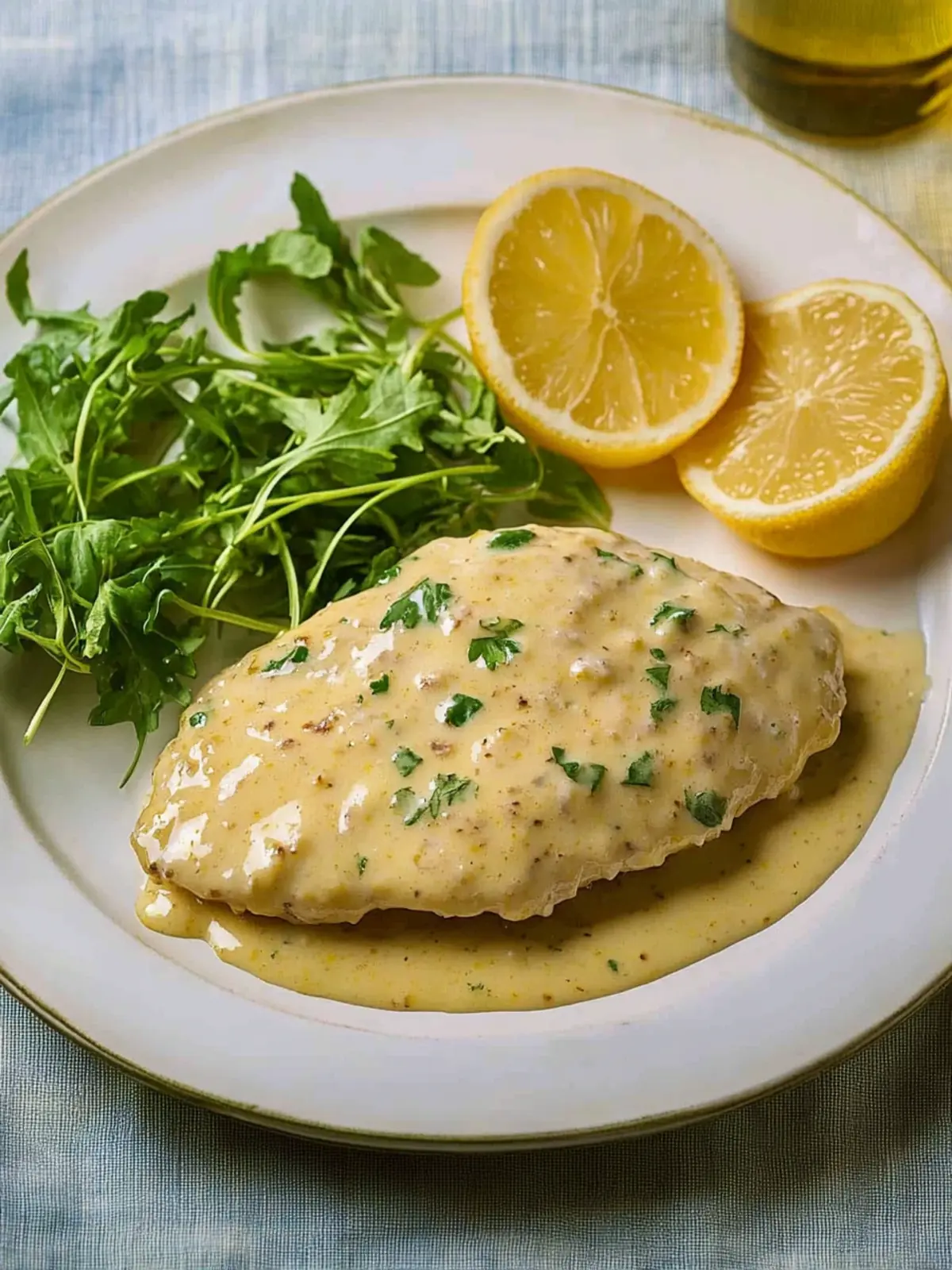 Samtige Hähnchenbrust mit Senfsauce