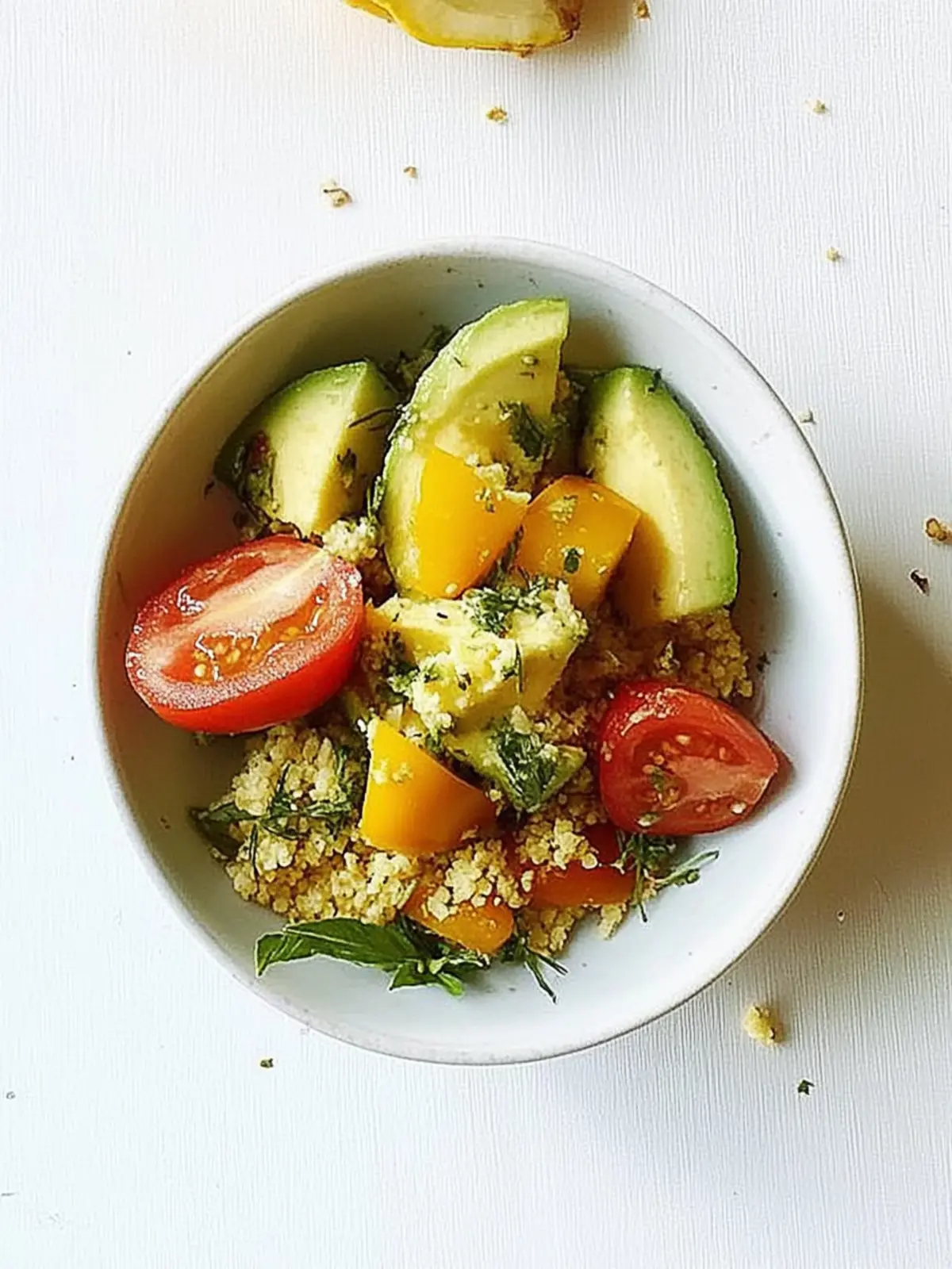 Quinoa with oranges and smoked salmon