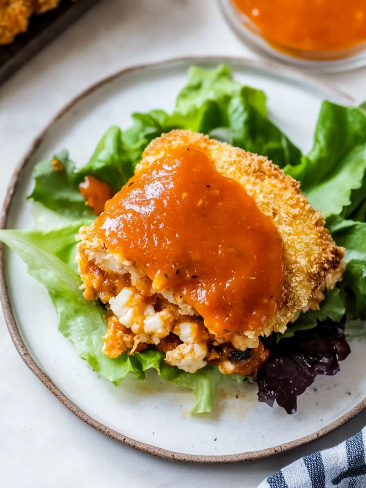 Gefüllte Buffalo-Hähnchenbrust