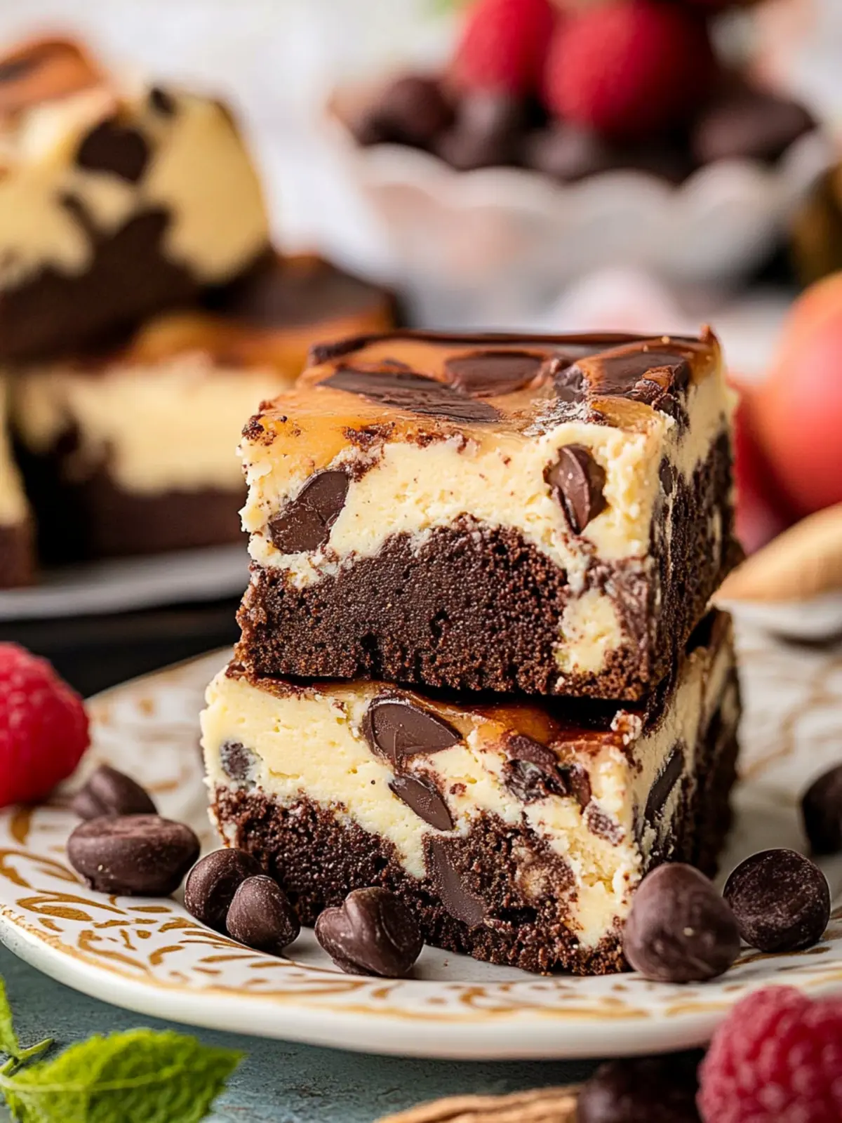 Brownies with cream cheese