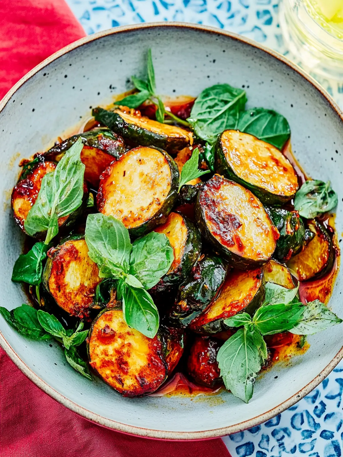 Süß-scharfe Zucchini