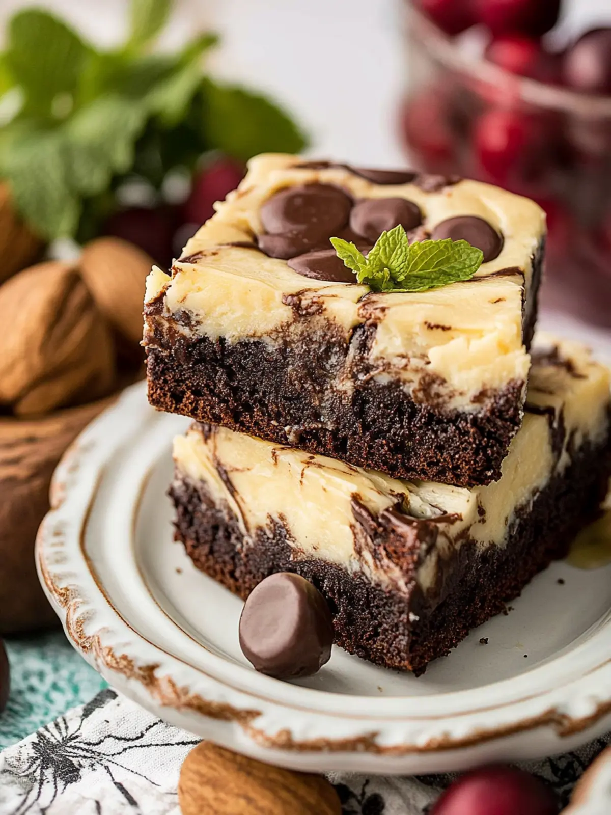 Brownies with cream cheese