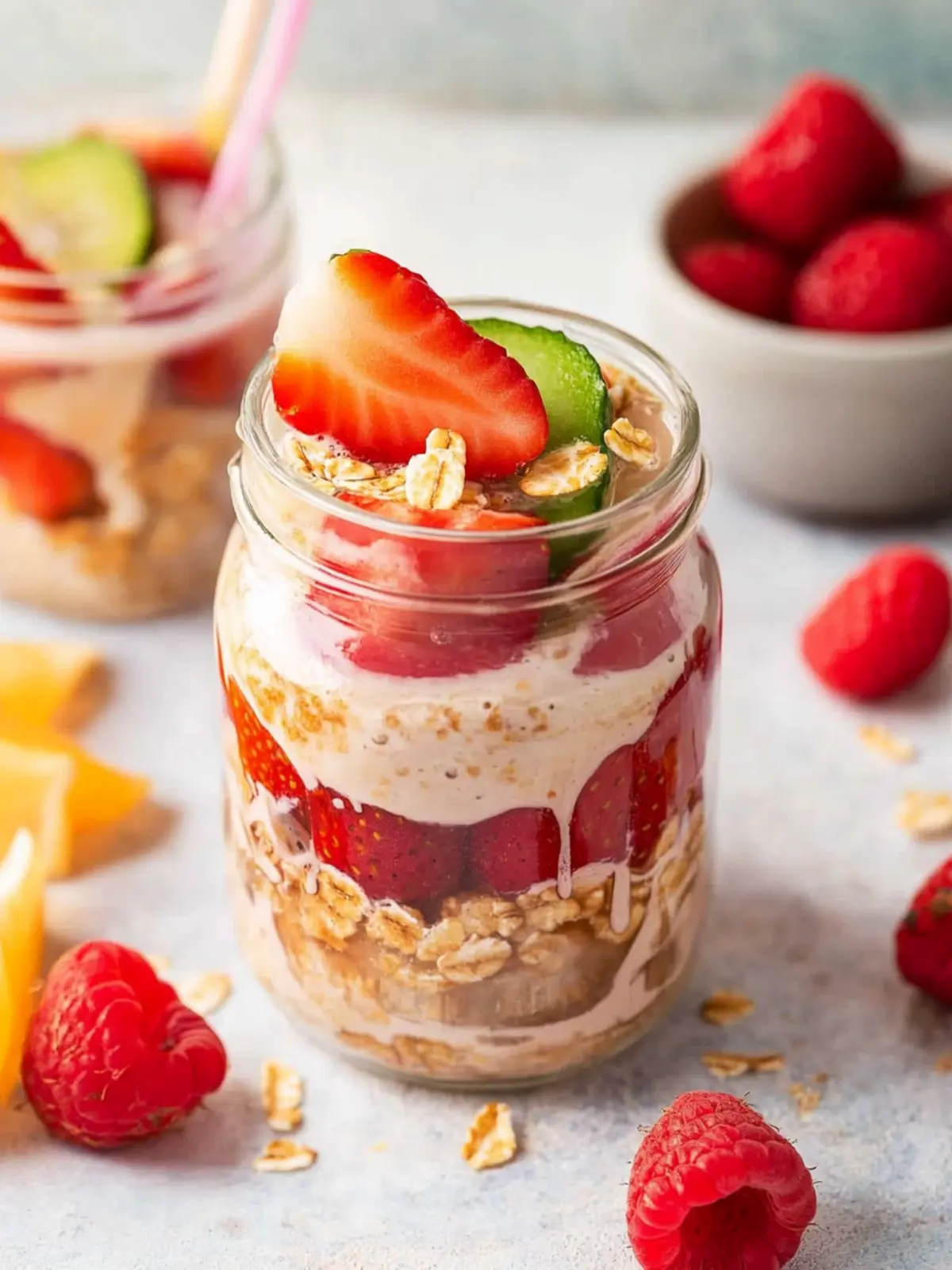 Gesunde Über-Nacht-Haferflocken