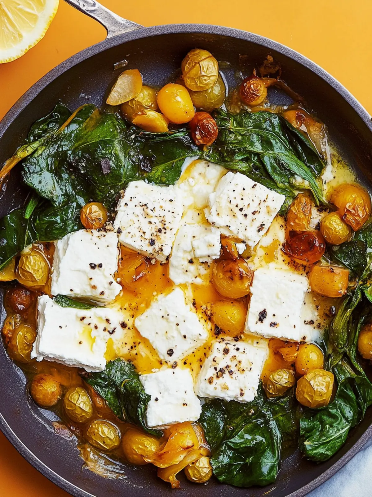 Baked Feta and Vegetables with Lemon Yogurt