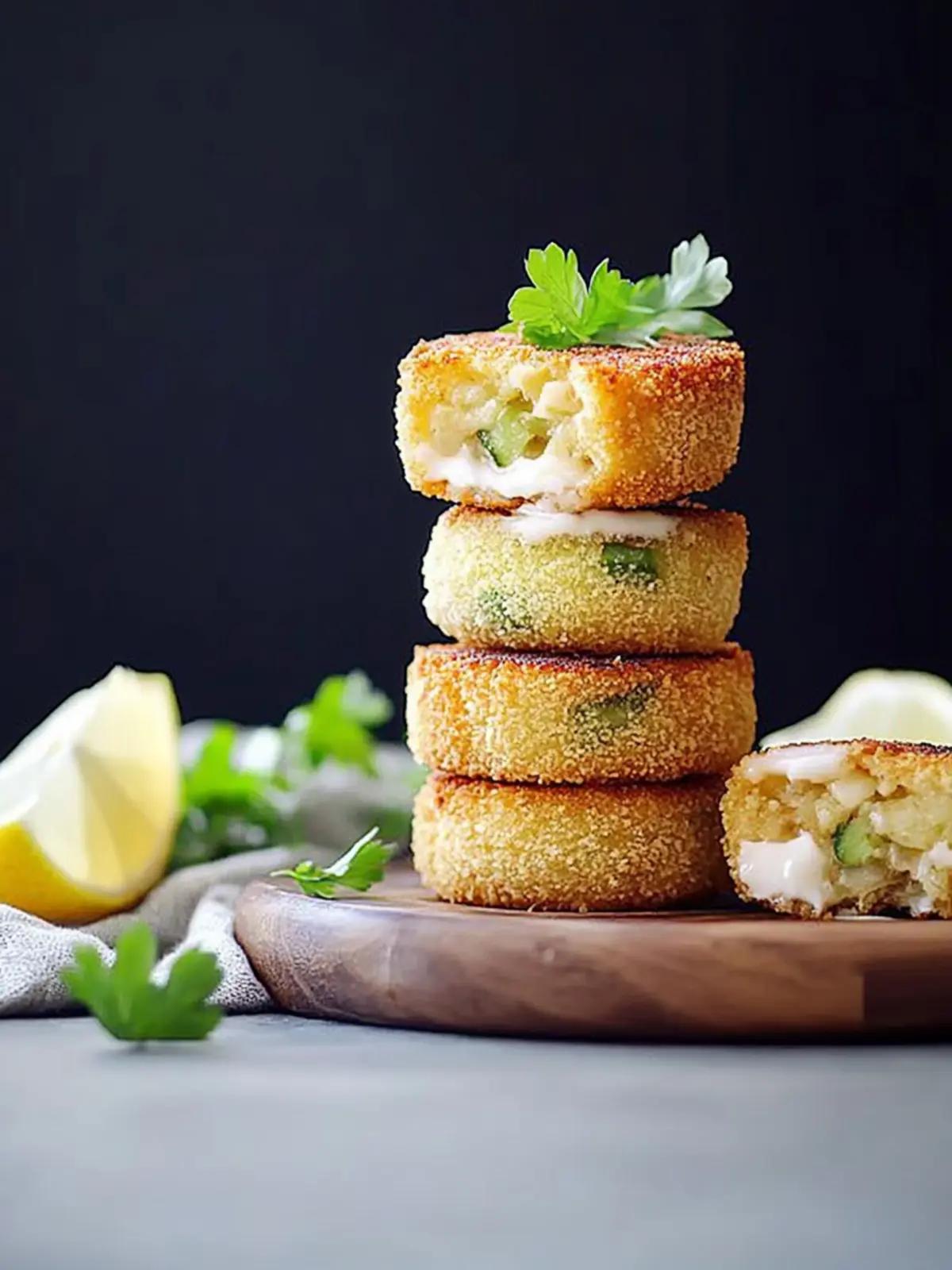 Kartoffelpuffer mit Knoblauch und Petersilie