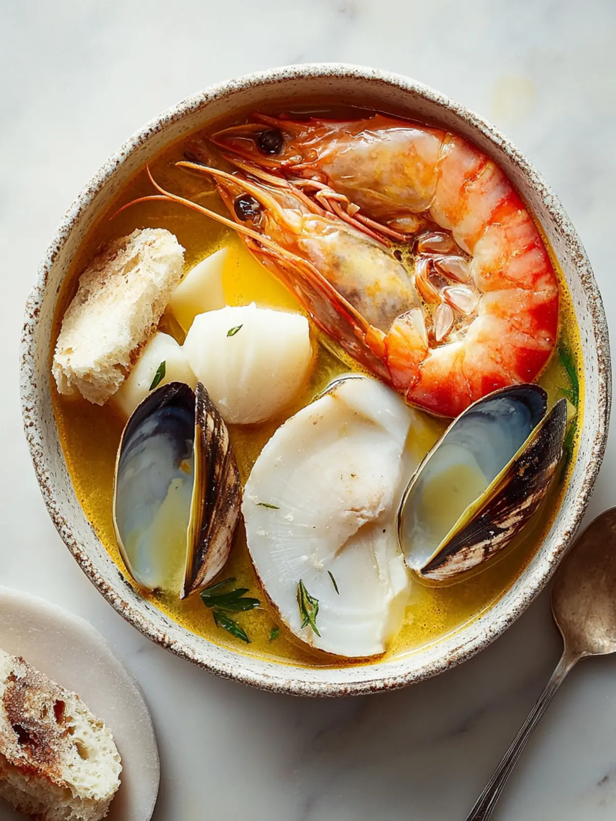 Klassische französische Bouillabaisse mit Rouille