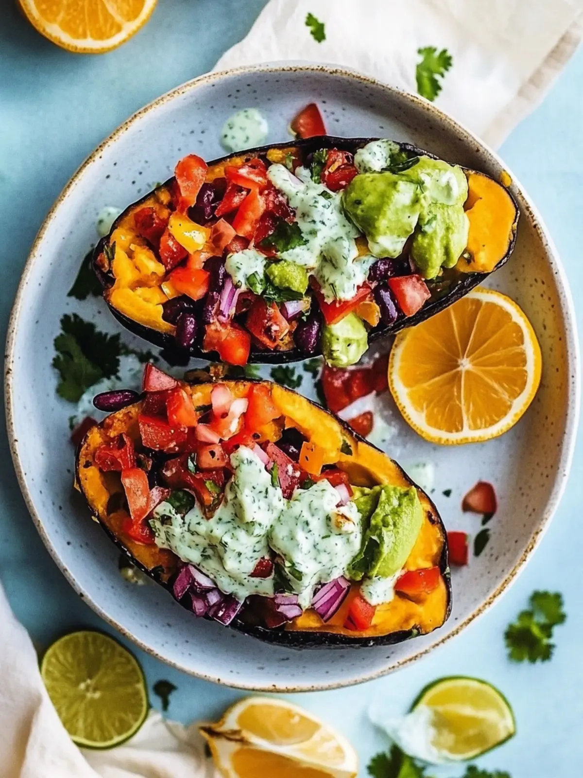 Gefüllte Süßkartoffeln