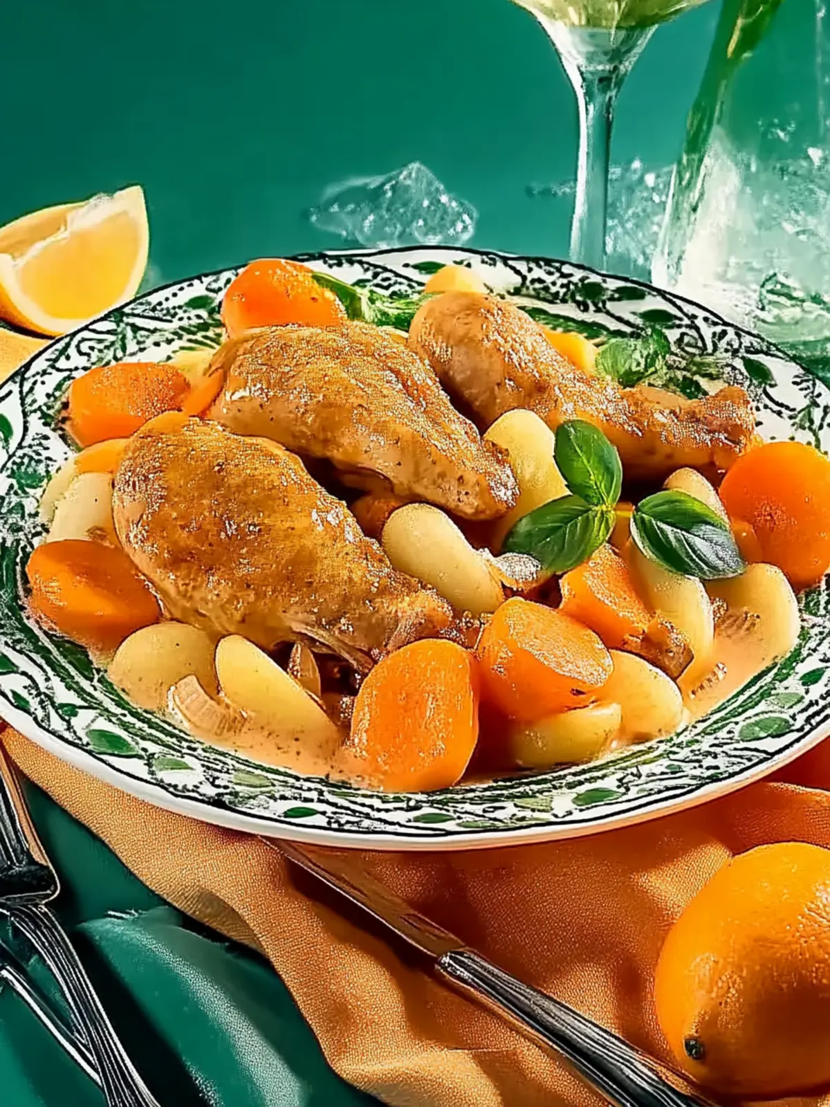 Braised chicken breast in porcini-mushroom sauce