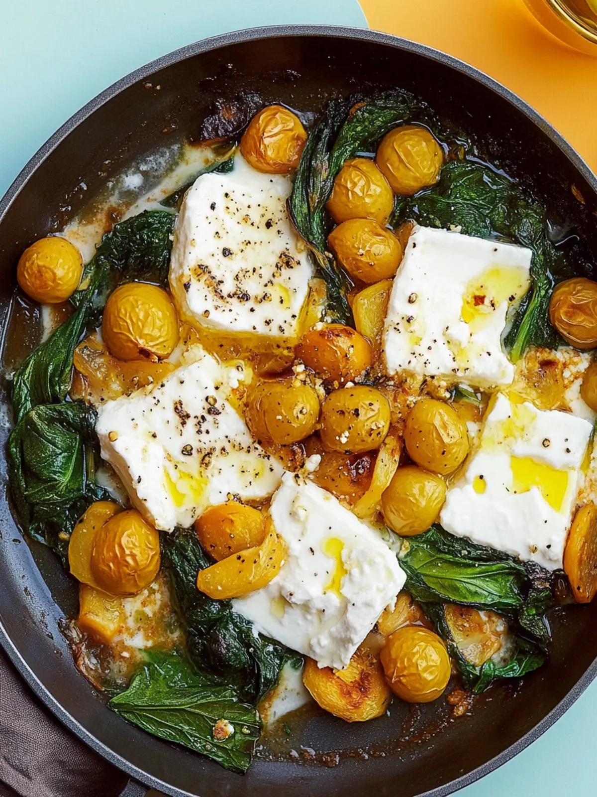 Baked Feta and Vegetables with Lemon Yogurt