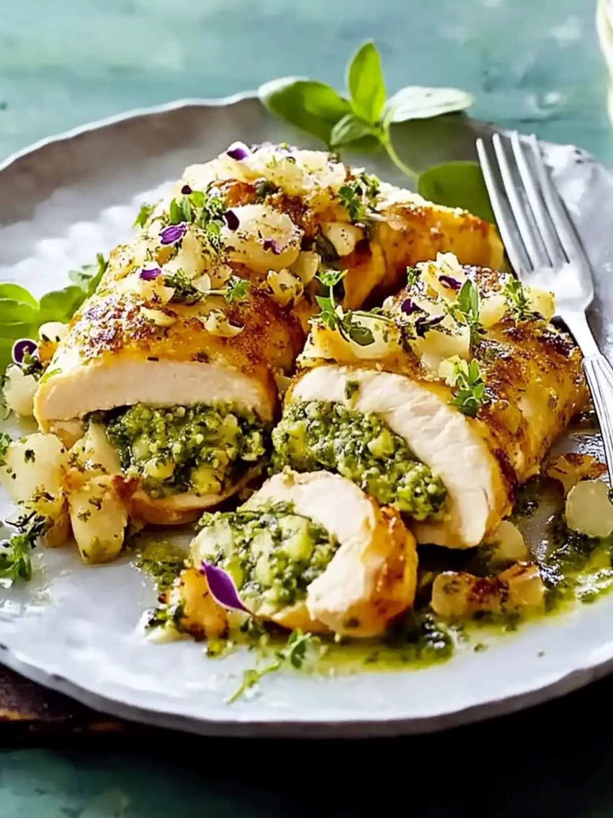 Hähnchen-Rouladen mit Zitronengremolata und Blumenkohl