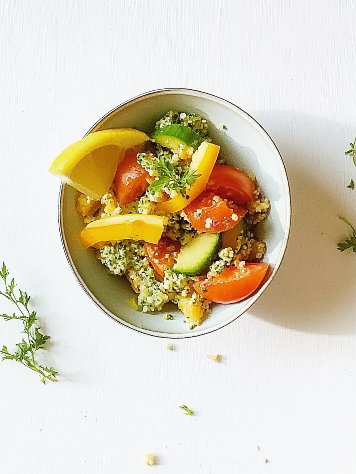 Quinoa with oranges and smoked salmon