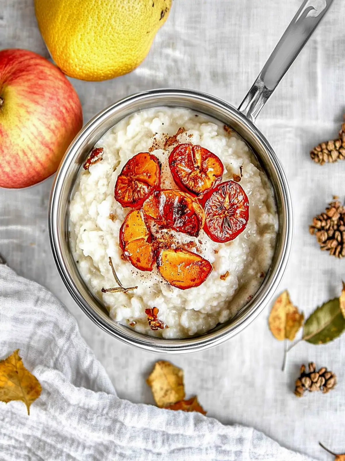 Kokosmilchreis mit Bratapfel
