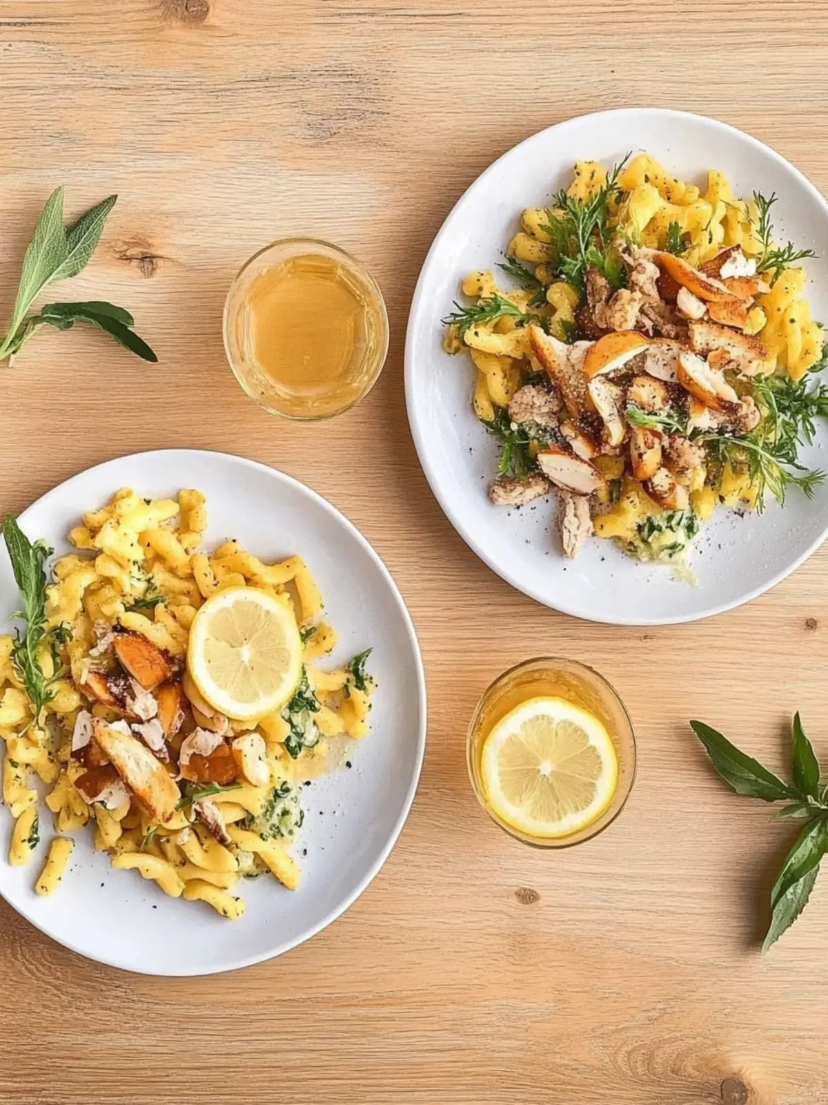 Spätzle mit Spiegelei und Rucola