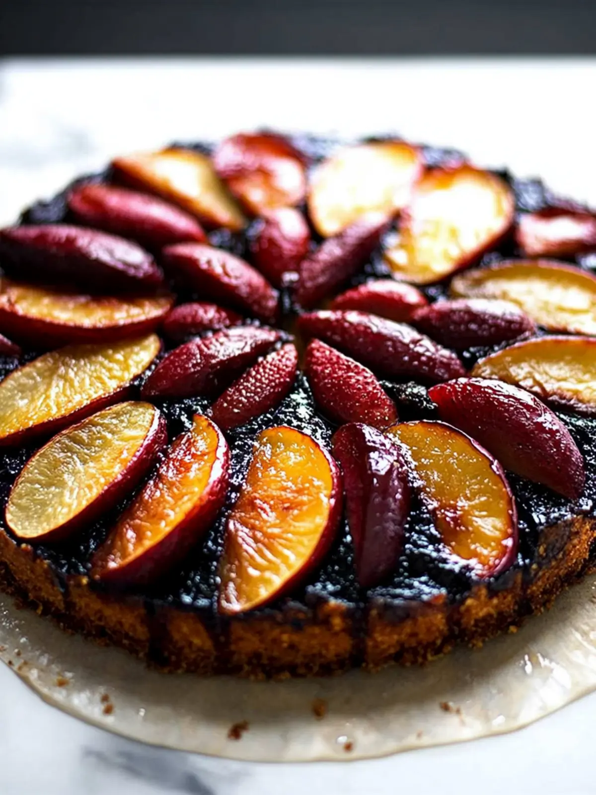 Olivenöl-Pflaumenkuchen