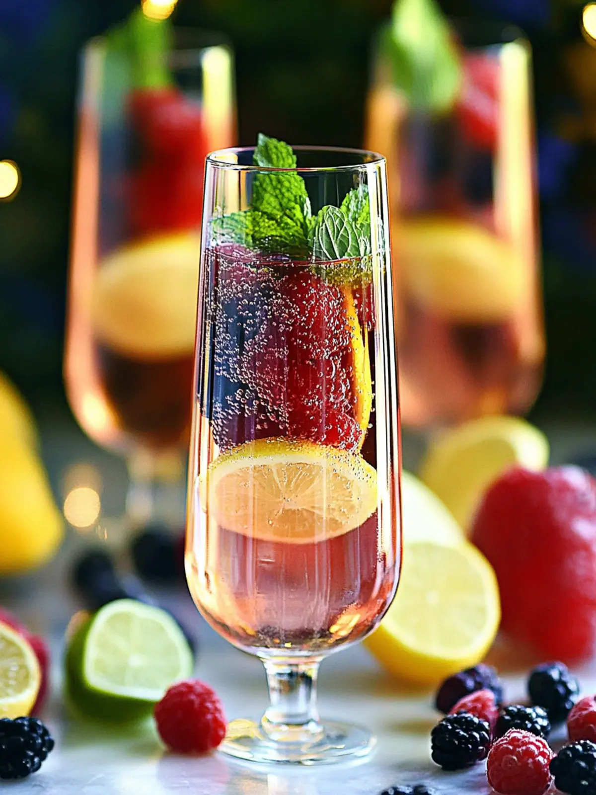 Silvester-Beeren-Champagner-Punsch