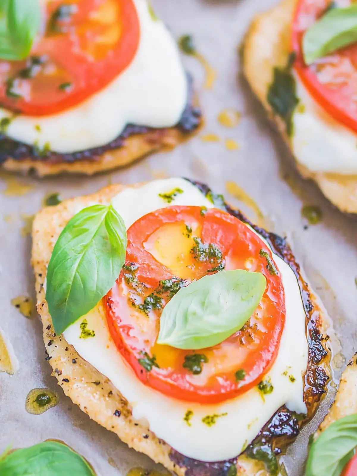 Gebackenes Caprese-Hähnchen