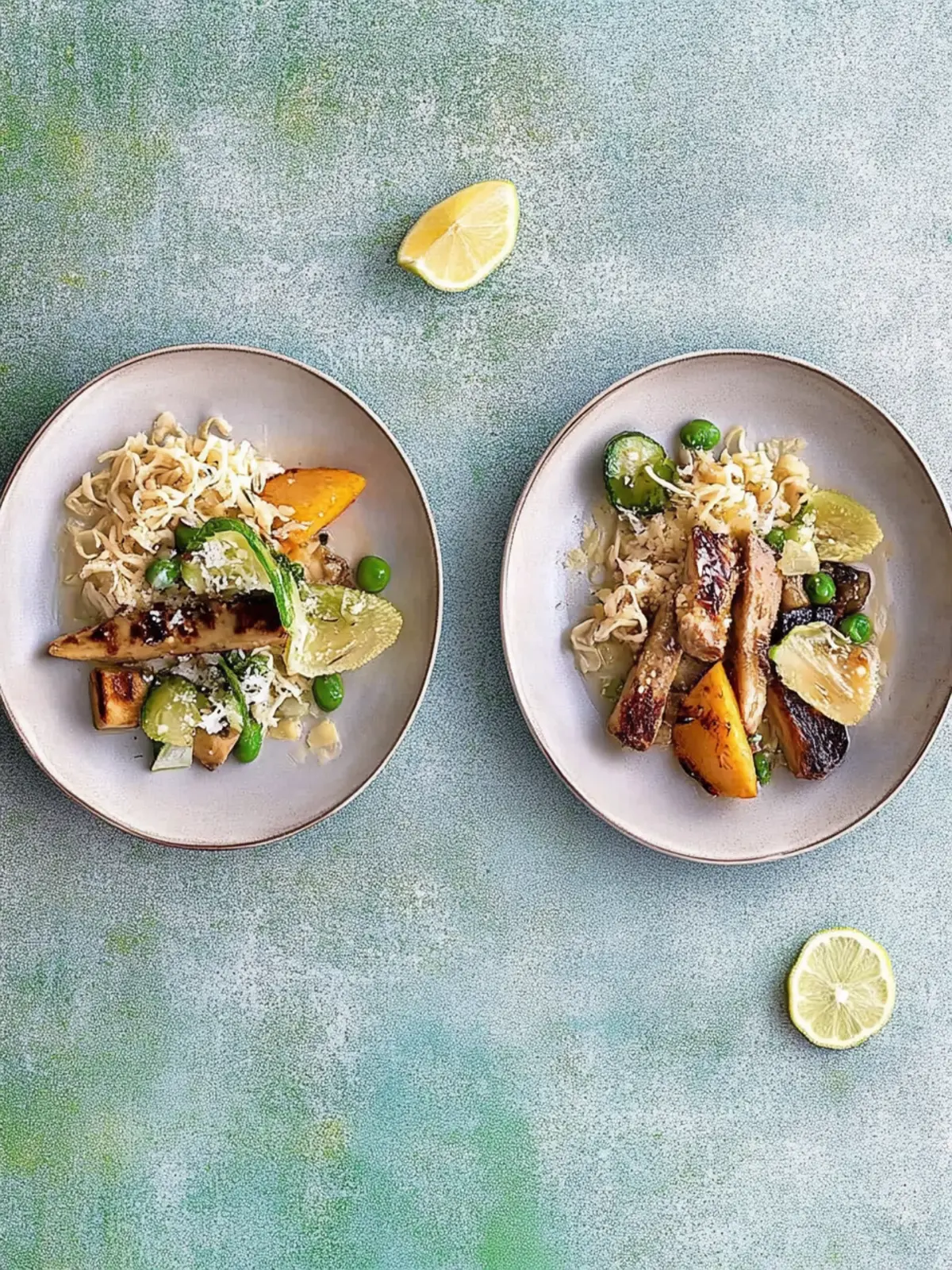 Kräuterseitlinge Asia Stil mit Nudeln