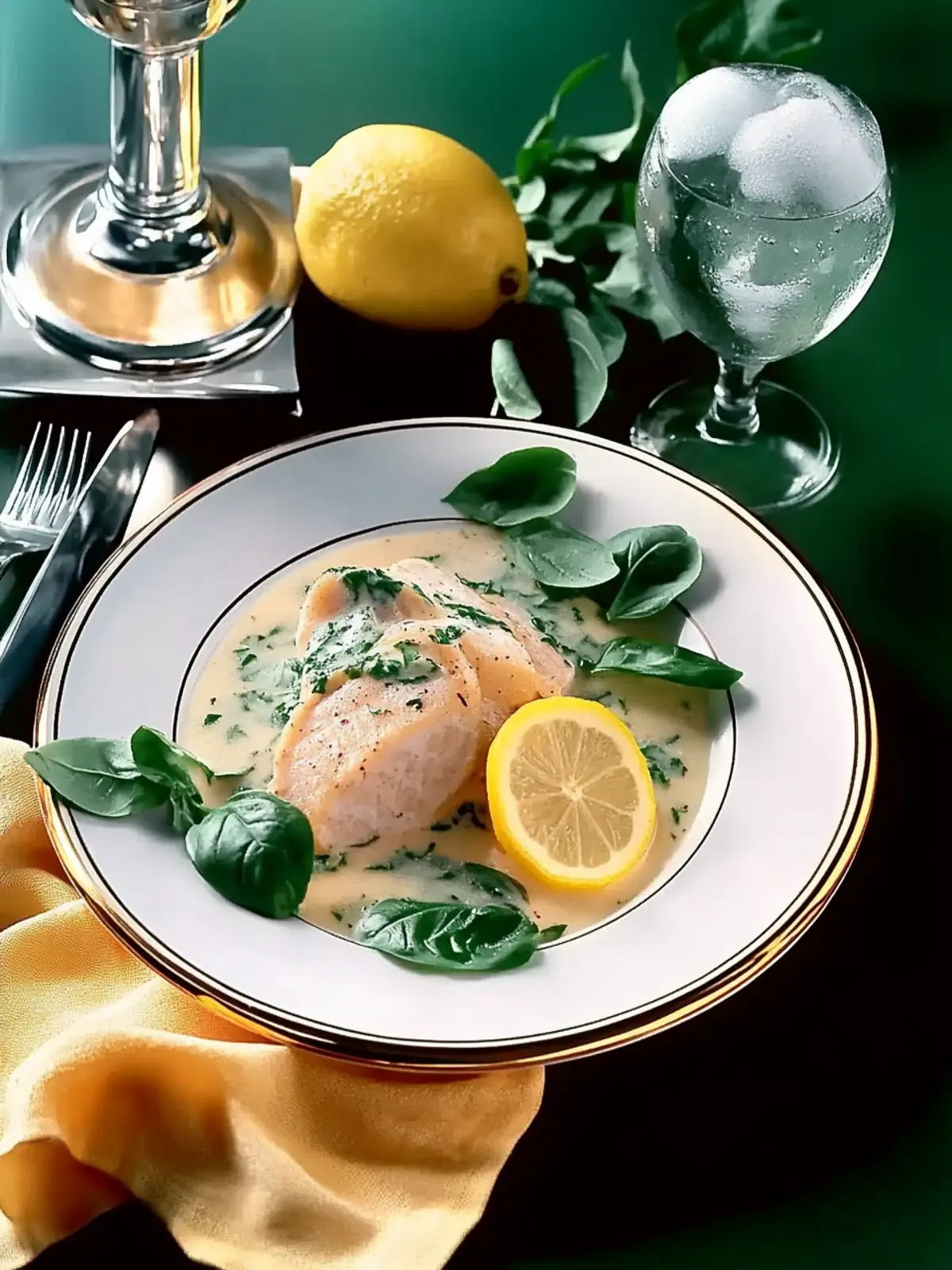 Hähnchenbrust mit Basilikumsoße