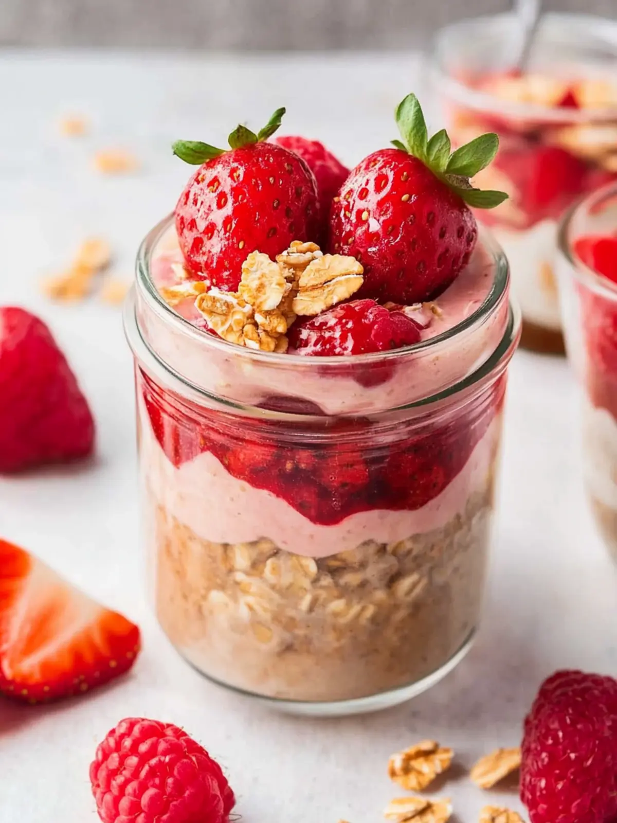 Gesunde Über-Nacht-Haferflocken