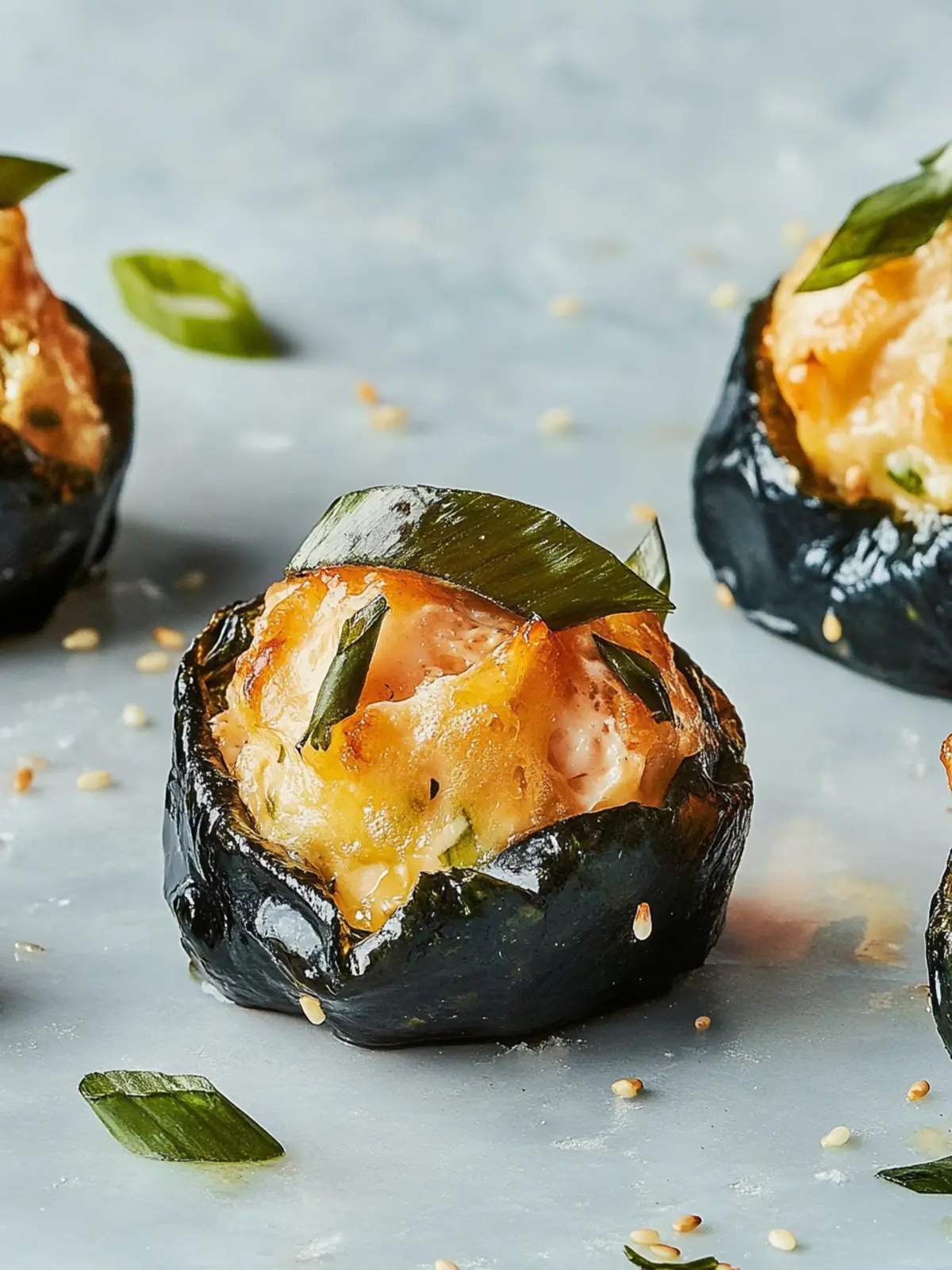 Baked Salmon Sushi Muffins - Festive Appetizer for New Year's Eve