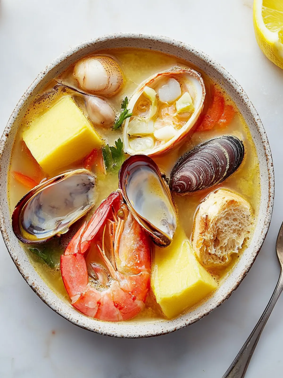 Klassische französische Bouillabaisse mit Rouille