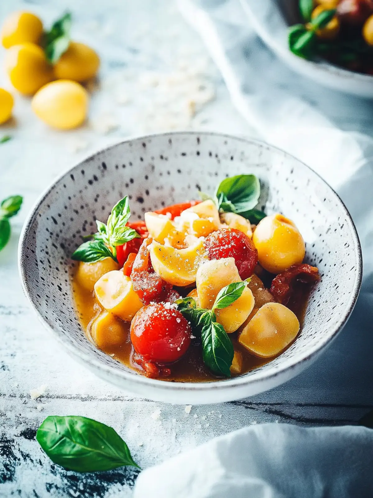 15 Minuten Gnocchi Pfanne mit Tomaten und Mozzarella