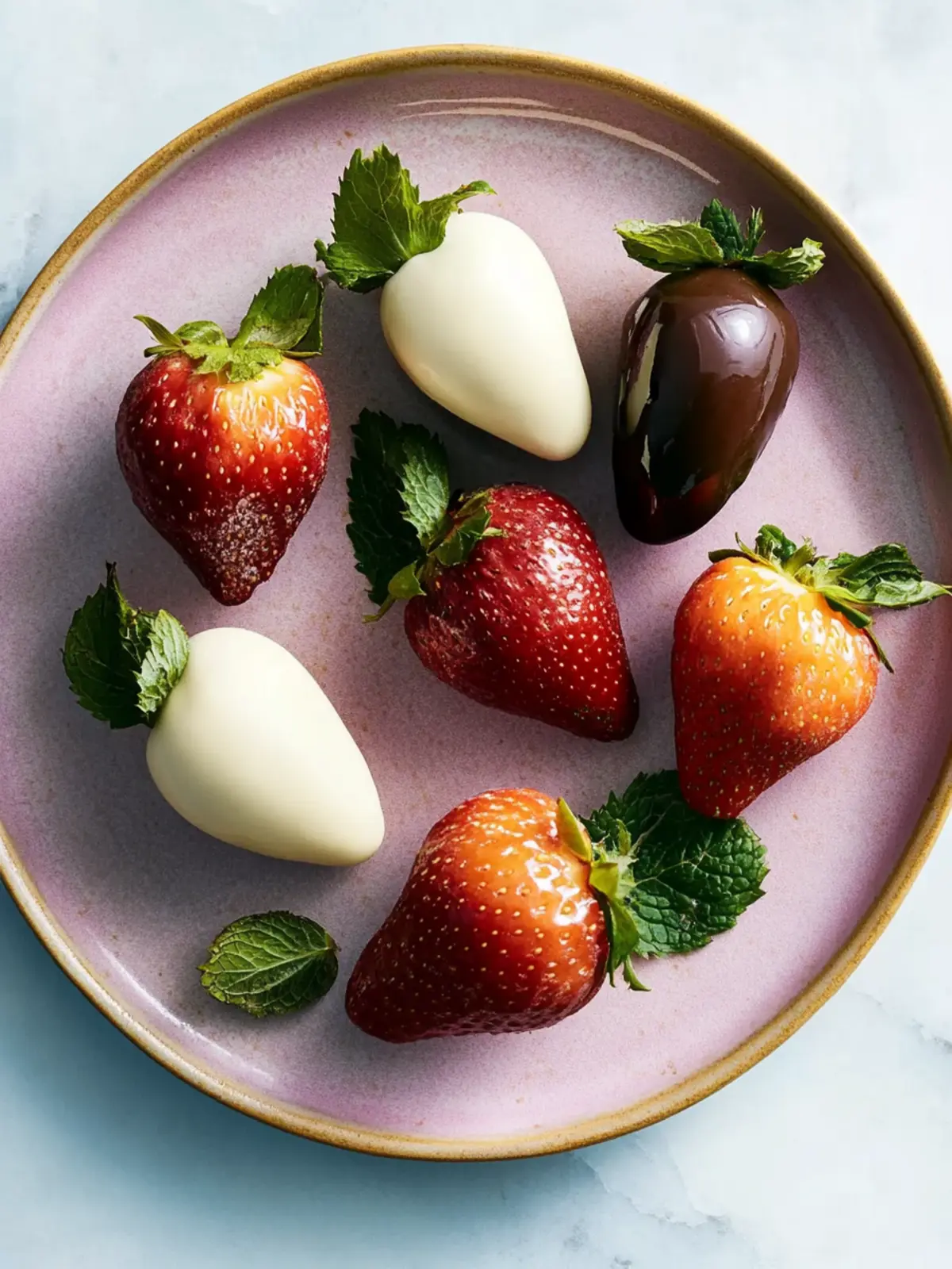 Schokoladenüberzogene Erdbeeren