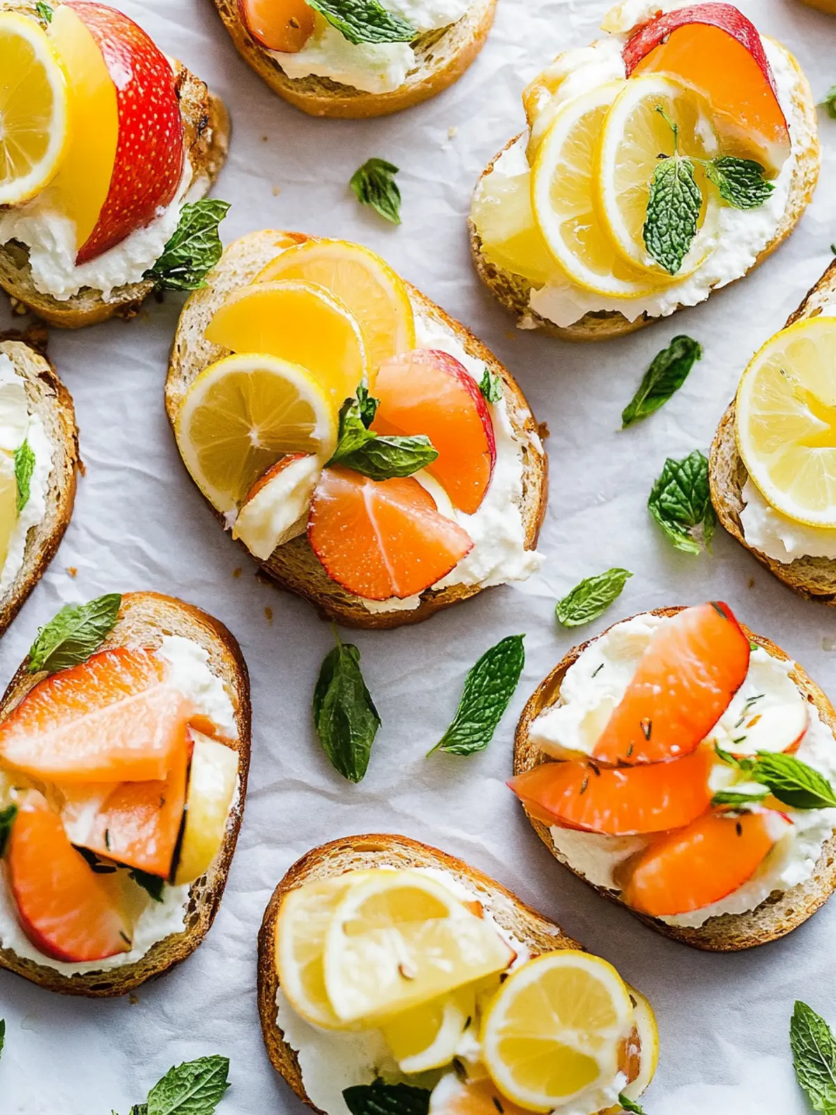 Crostini with whipped feta