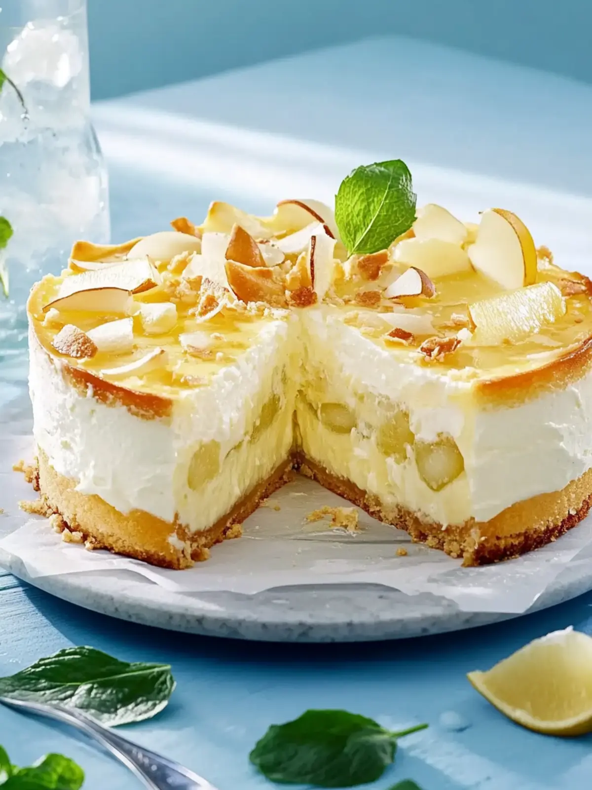 Creamy Peach Cheesecake - a highlight in two layers
