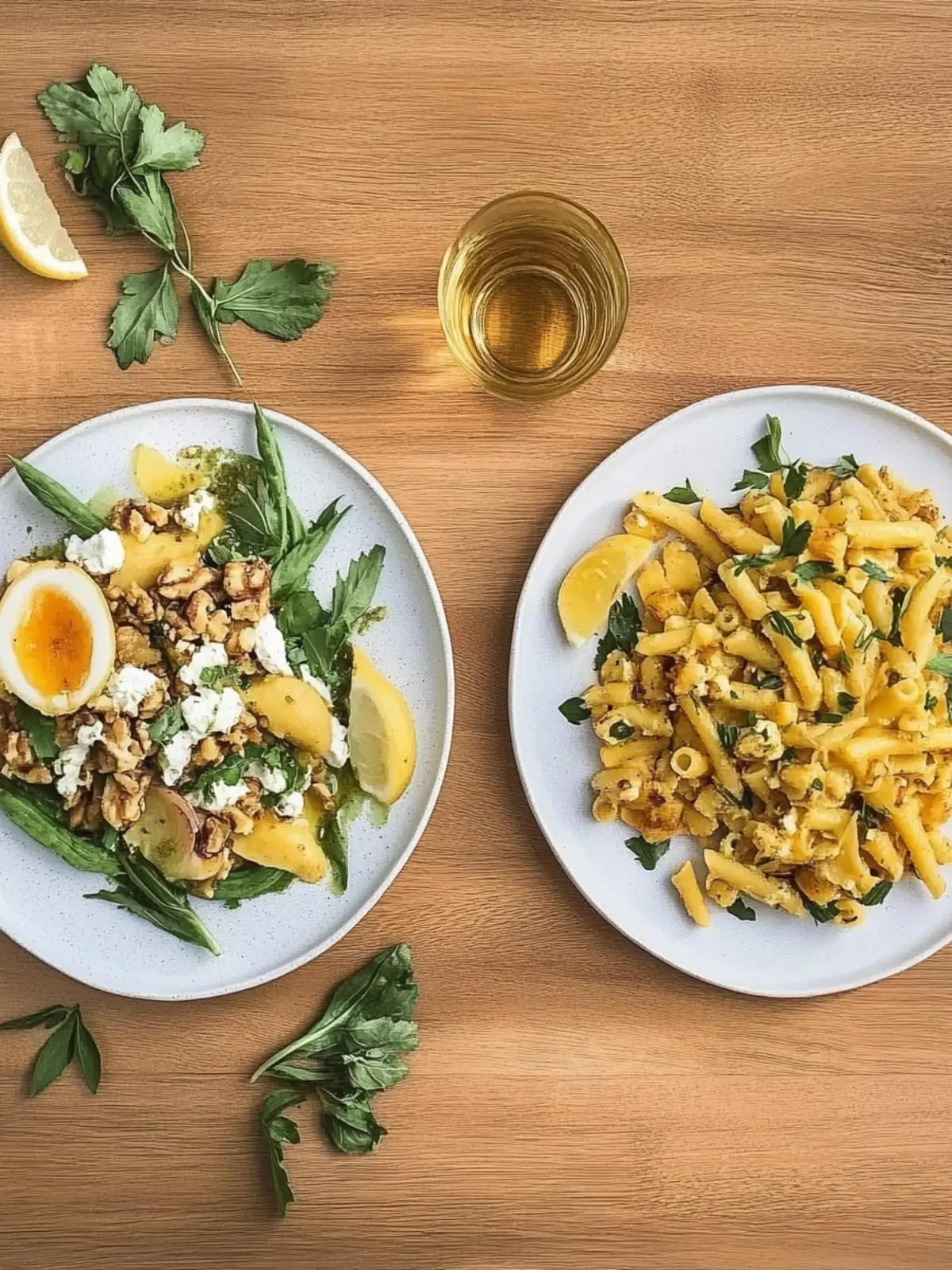 Spätzli mit Spiegelei und Rucola
