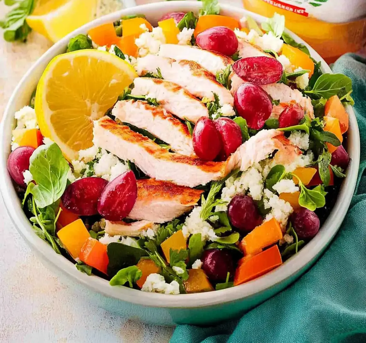 Gegrillter Hähnchensalat