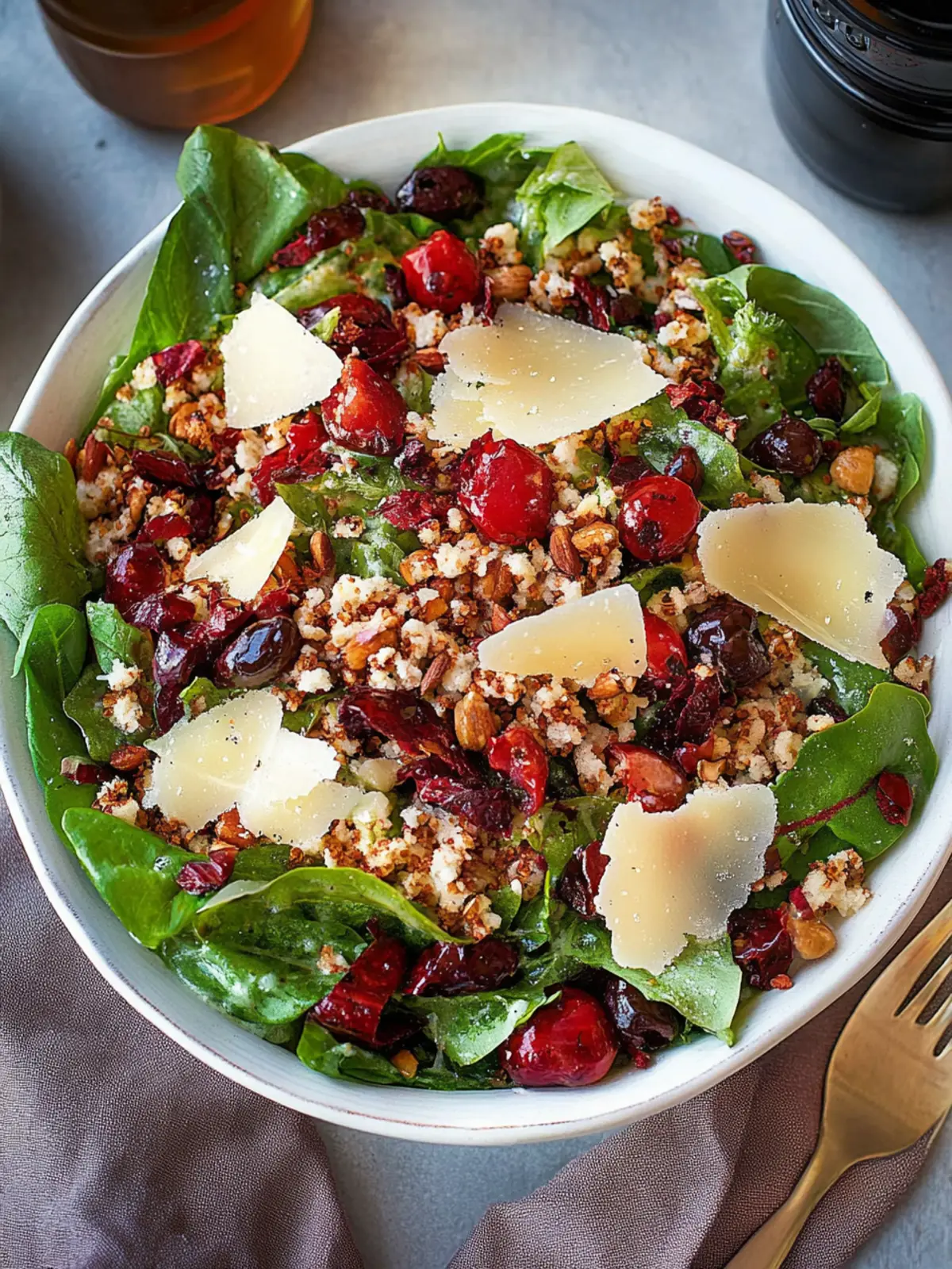 Quinoa-Salat mit sonnengetrockneten Tomaten und Balsamico-Vinaigrette