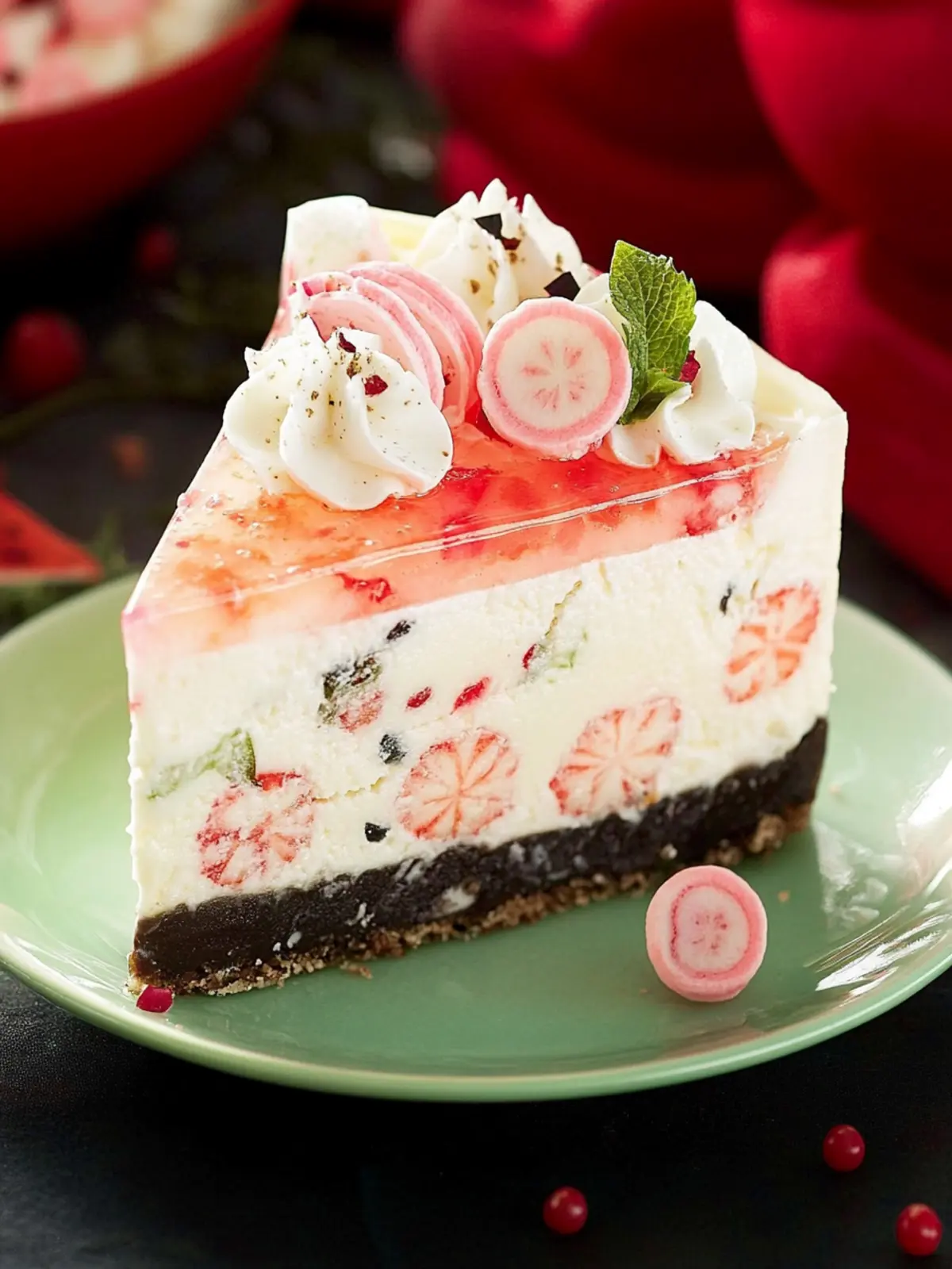 Pfefferminz-Schokoladen-Käsekuchen