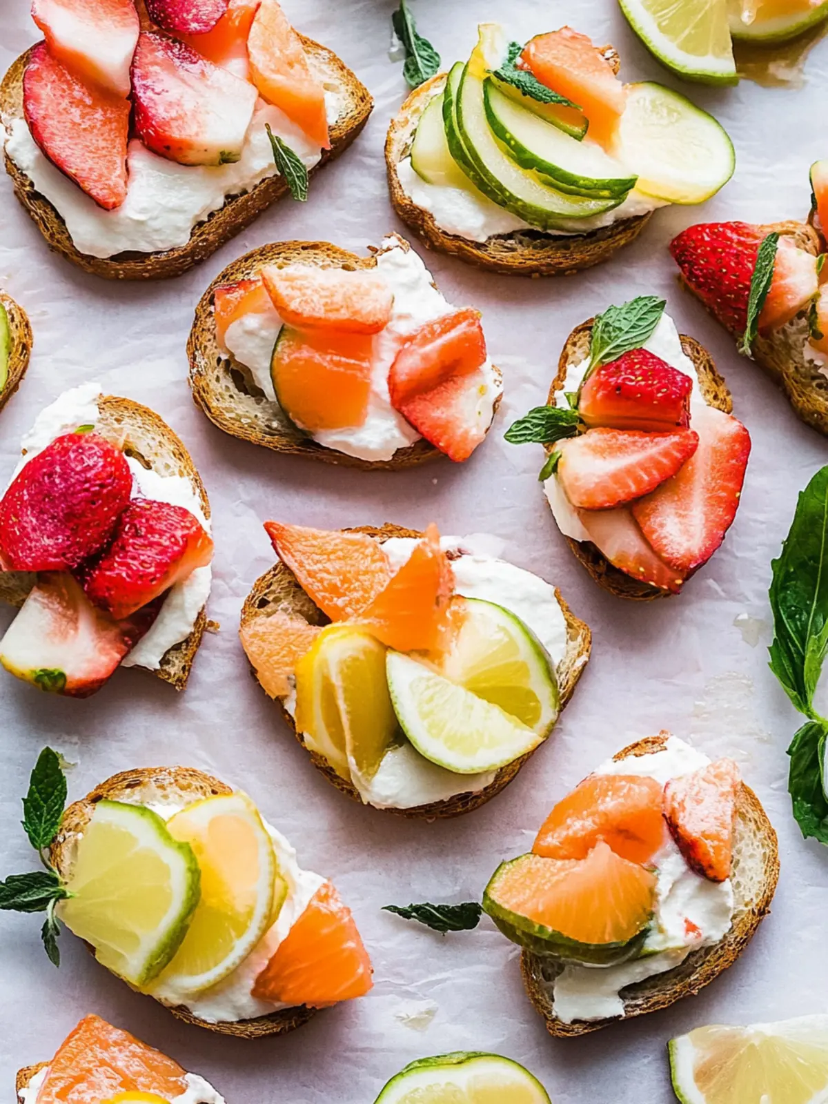 Crostini with whipped feta
