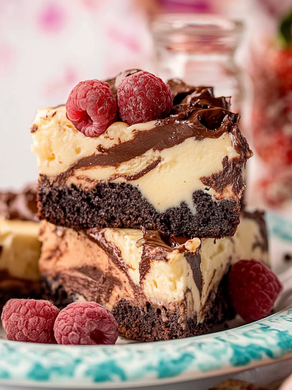 Brownies with cream cheese