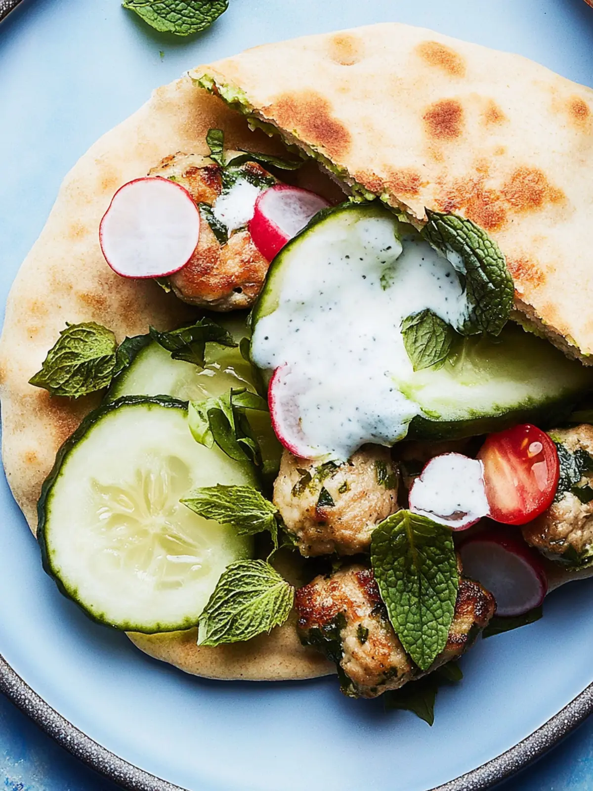 Kräuter-Hähnchen-Kofta-Fleischbällchen