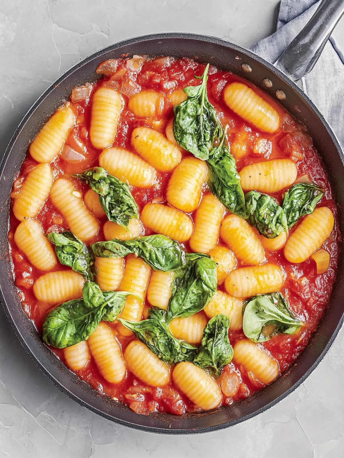 Ein-Pfannen-Süße-Tomaten-Gnocchi mit Spargel