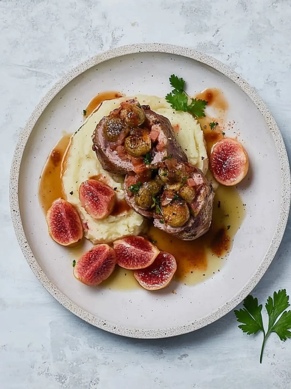 Kalbsfleischvögel mit Speck