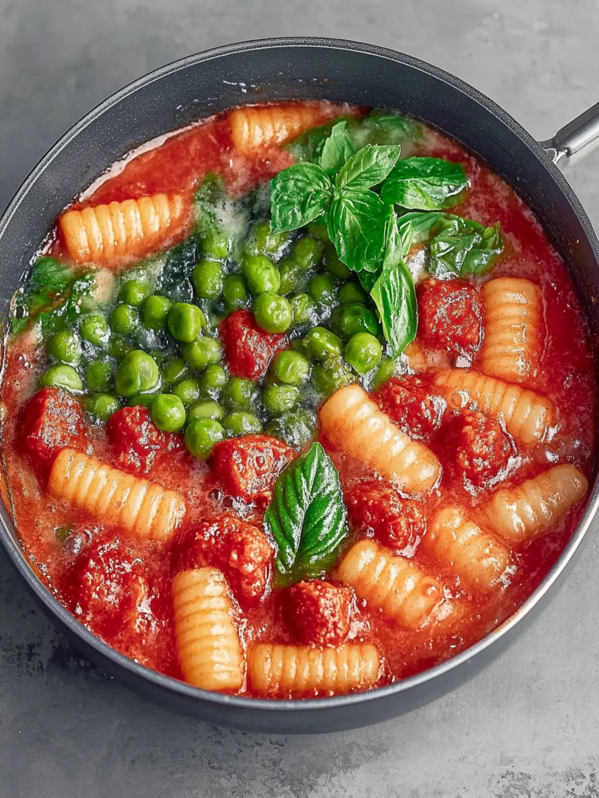 Ein-Pfannen-Süße-Tomaten-Gnocchi mit Spargel