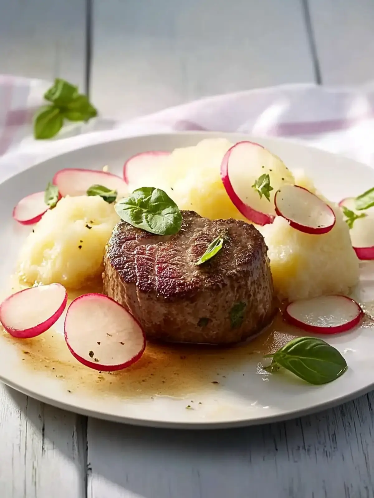 Rinderfilet mit Kartoffelknödeln und Gemüse