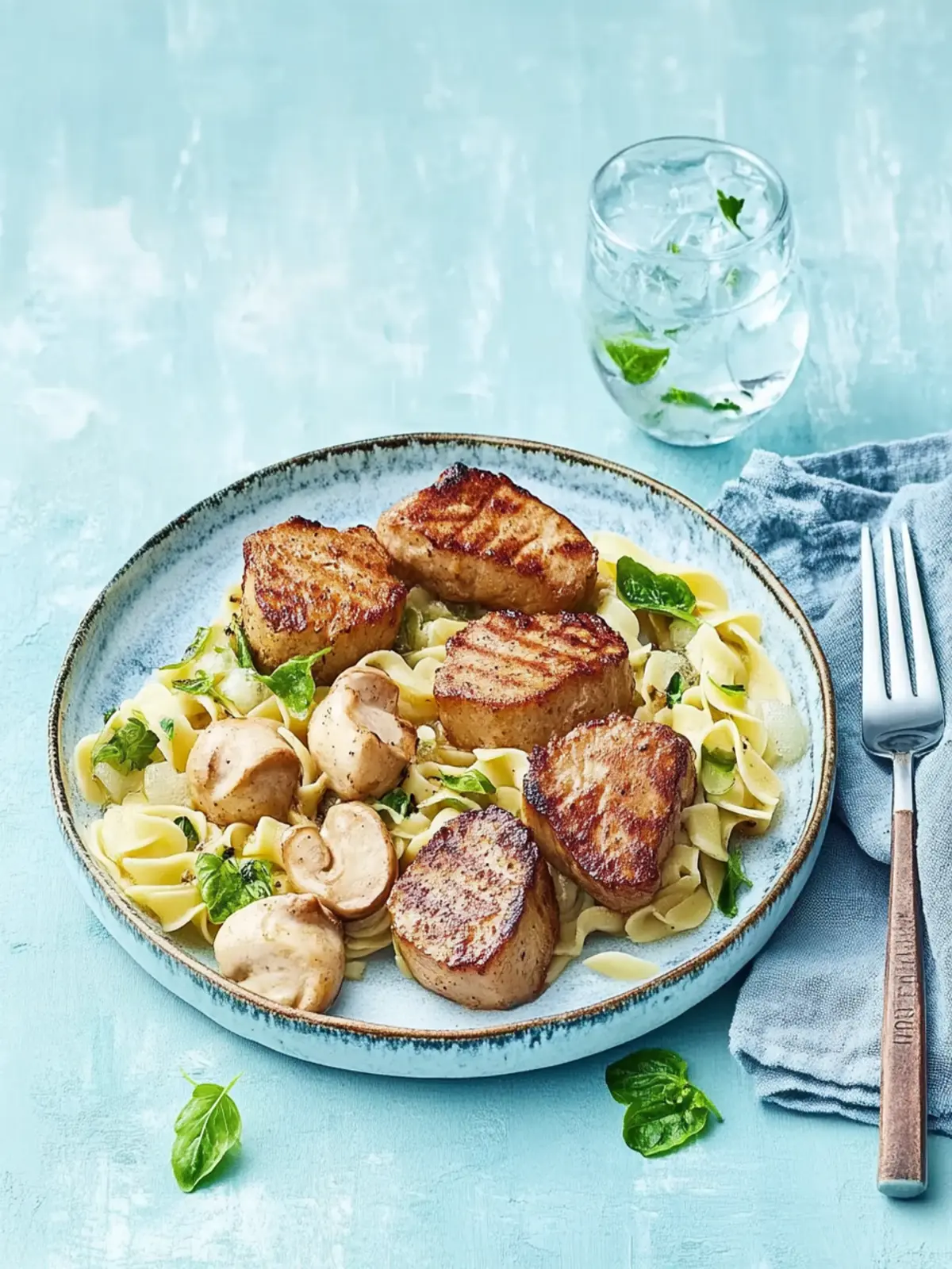 Schweinemedaillons in Pilzrahm zu Spätzle