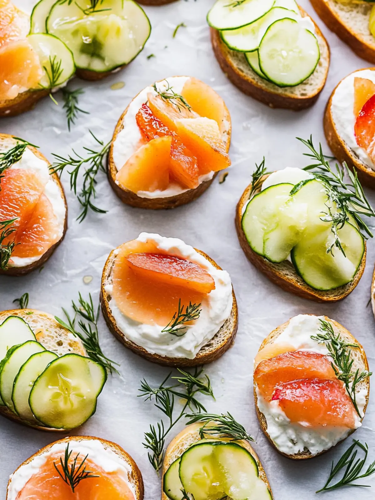 Crostini with whipped feta