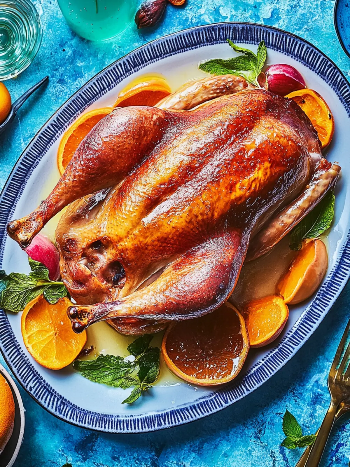 Gebratene Gans mit Orangen und Madeira