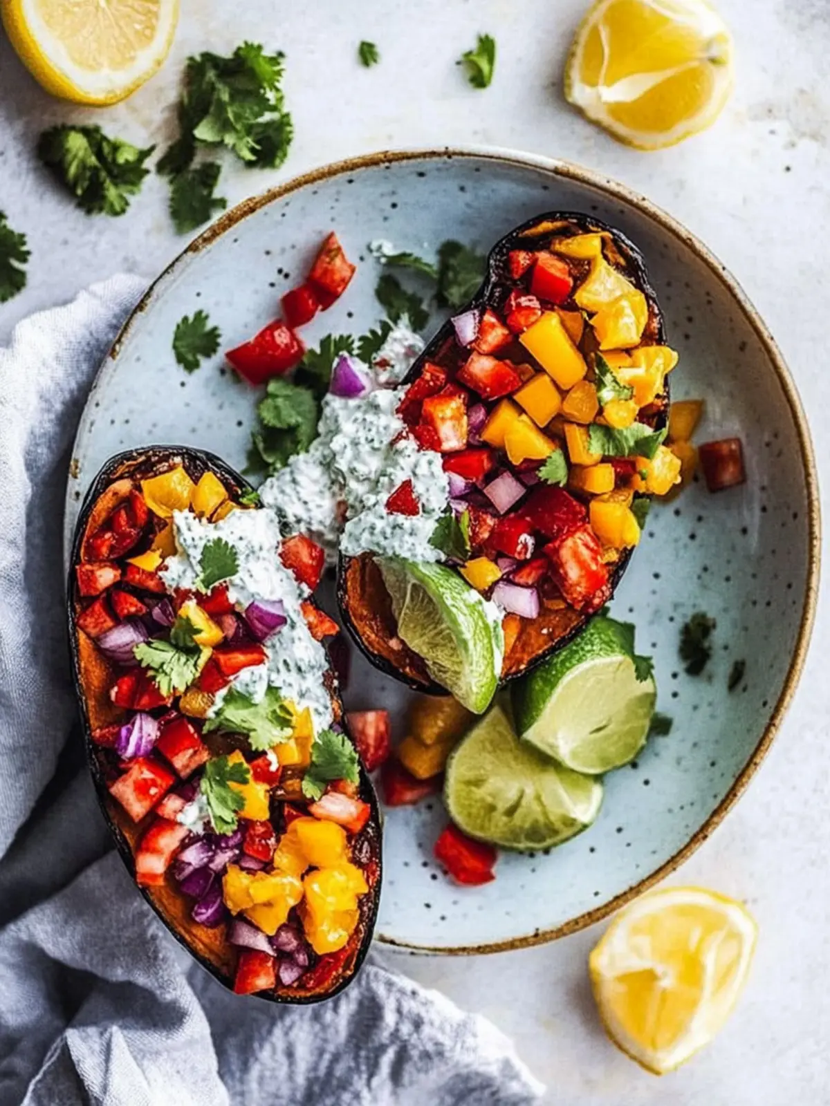 Gefüllte Süßkartoffeln