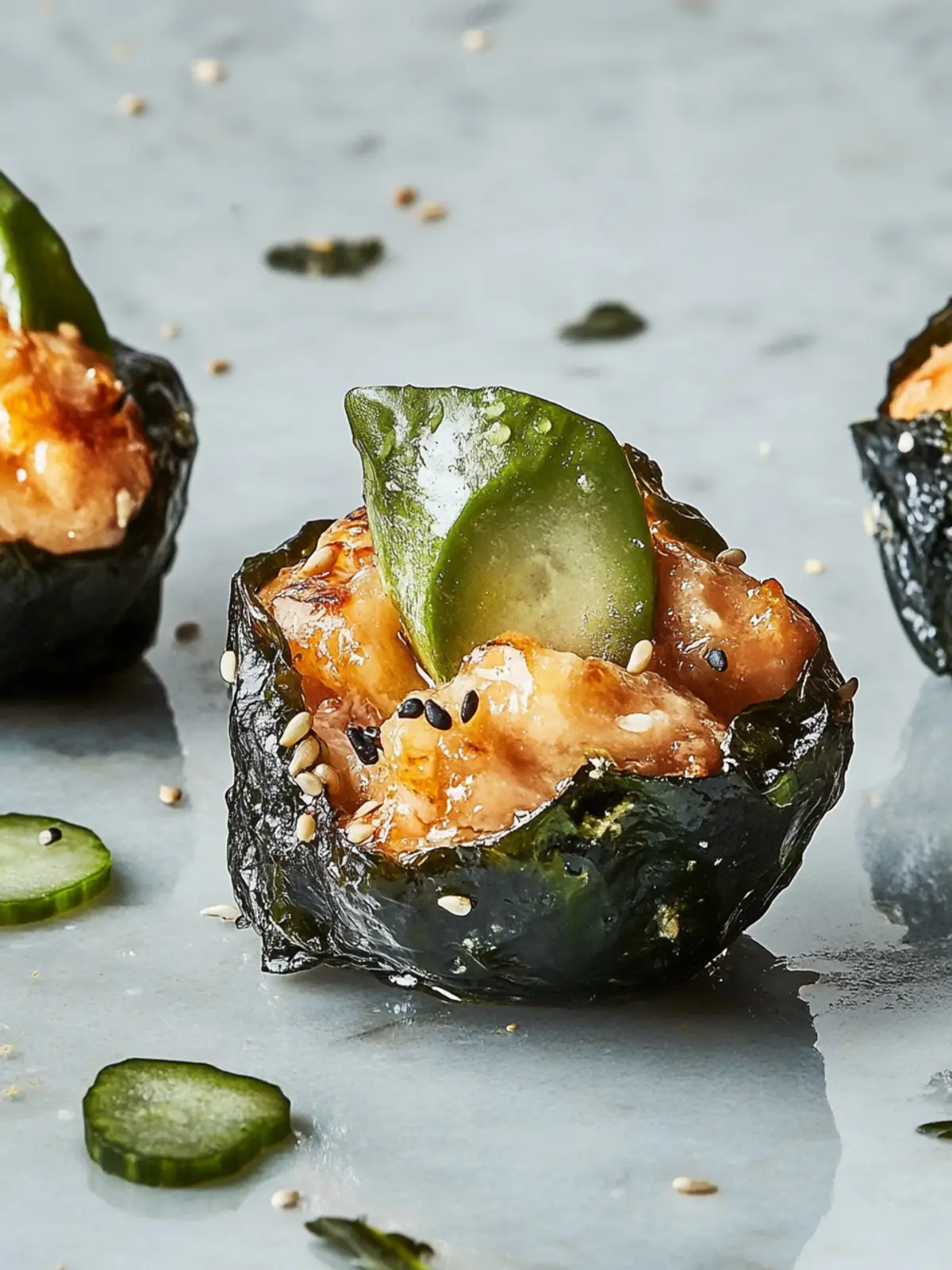 Baked Salmon Sushi Muffins - Festive Appetizer for New Year's Eve