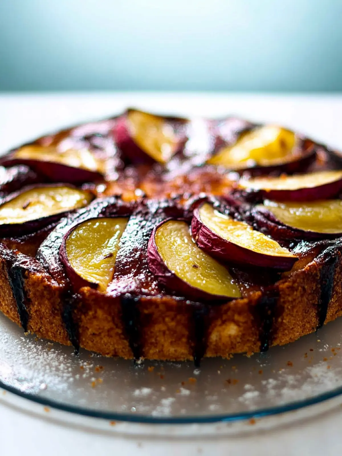 Olivenöl-Pflaumenkuchen