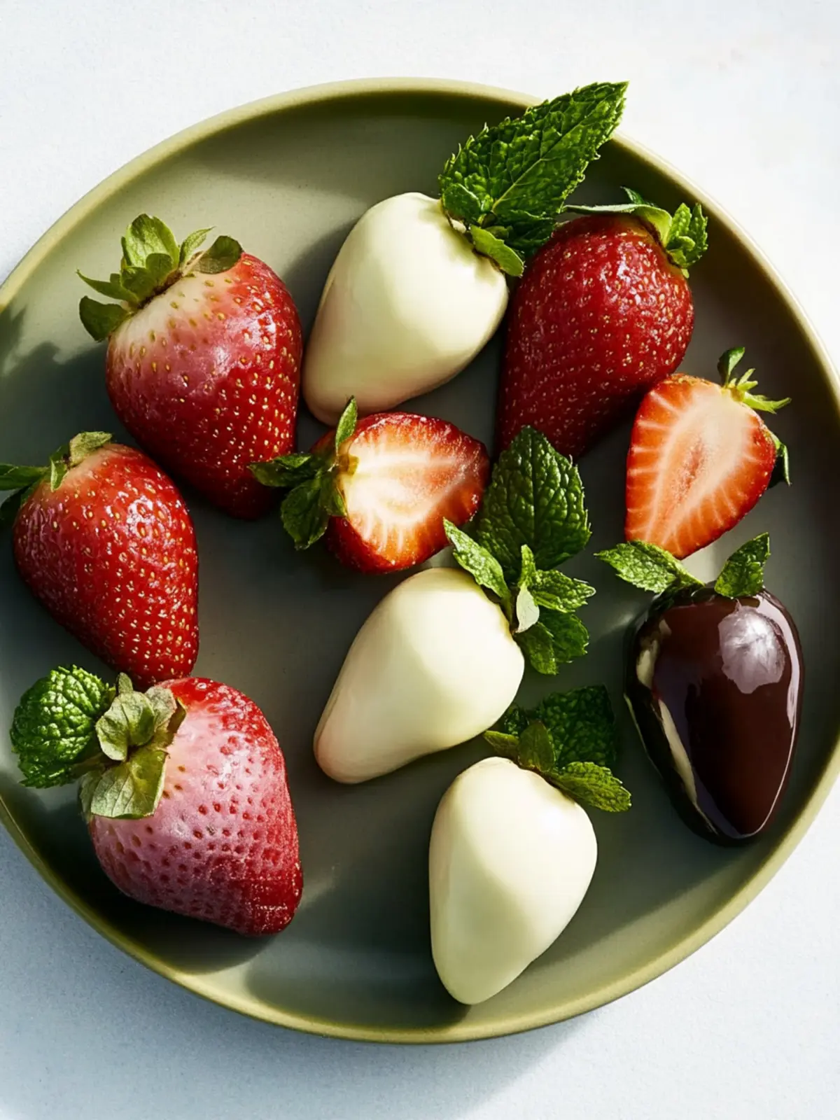 Schokoladenüberzogene Erdbeeren