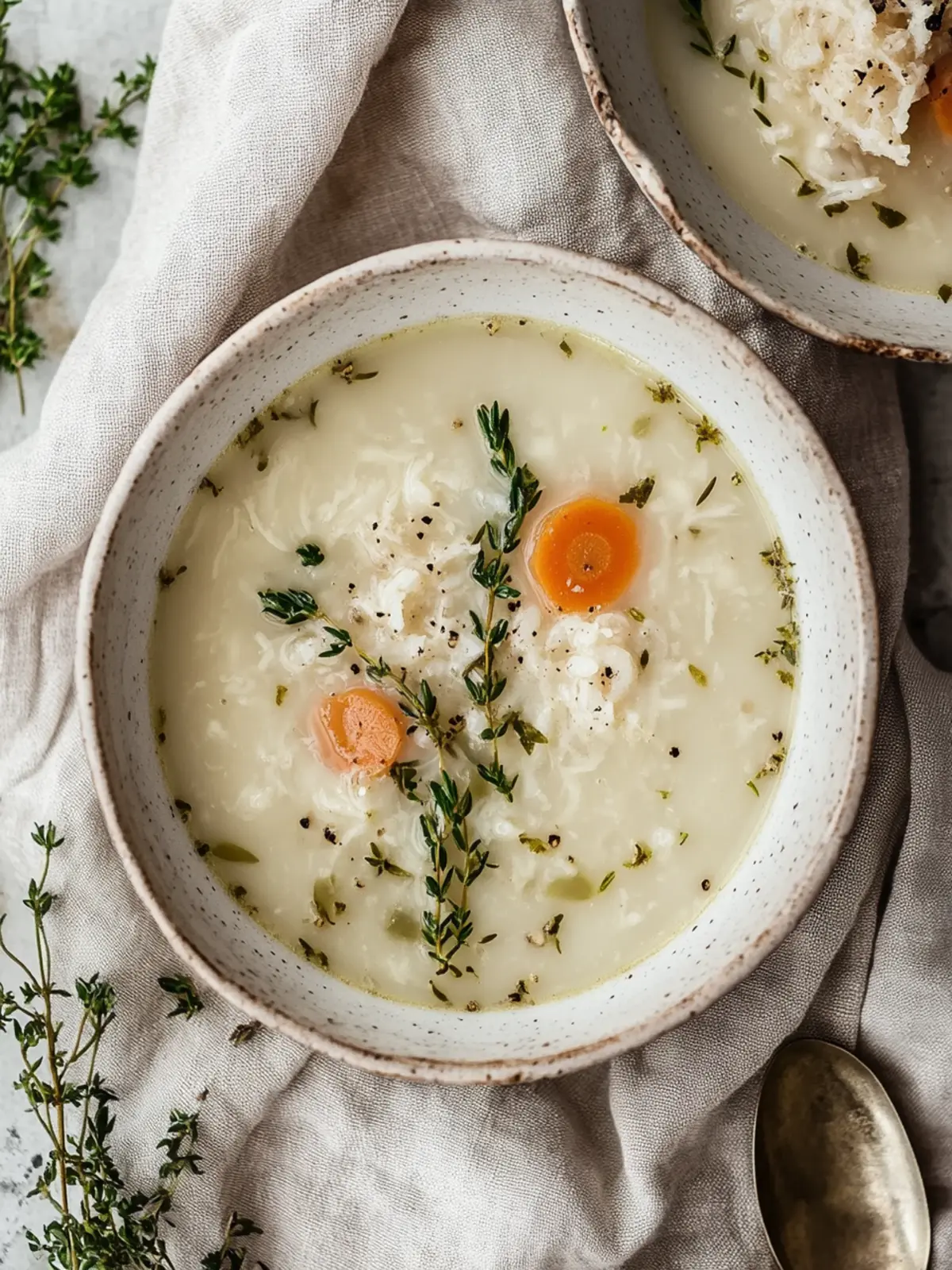 Cremige Hühner-Reis-Suppe
